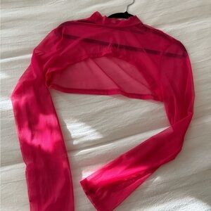 Chic Pink Sheer Women's Top